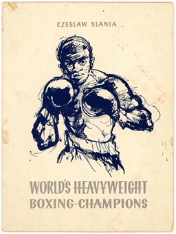 Czeslaw Slania Worlds Heavyweight Boxing Champions Stamp Book Featuring 23 Champions (Dundee LOA)